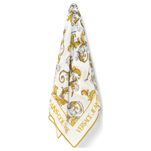 Versace Jeans Couture Barocco Large Silk Foulard Scarf - Picture 2 of 4